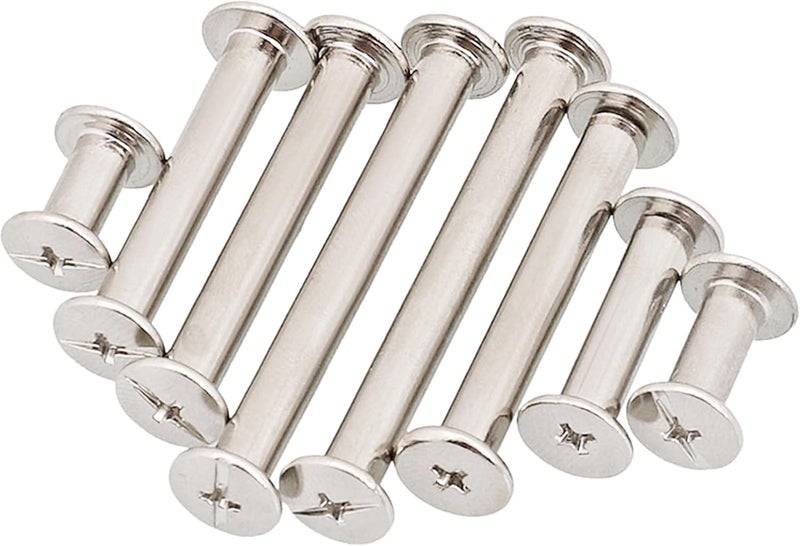 SCXCLY 120pcs Chicago Screws Binding Screw Posts Assortment Kit, 6 Sizes(M5 x 6/10/15/25/30/45mm), 304 Stainless Steel - Image 3